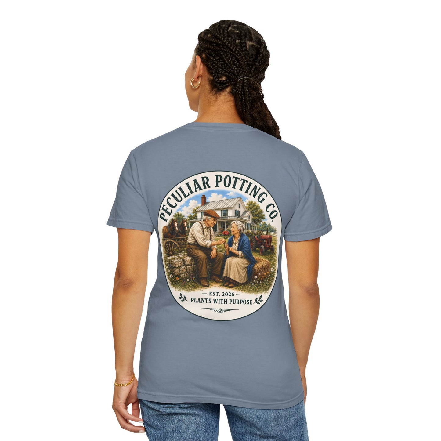 Peculiar Potting Co. T-Shirt — Vintage Gardeners "Plants With Purpose" Tee
