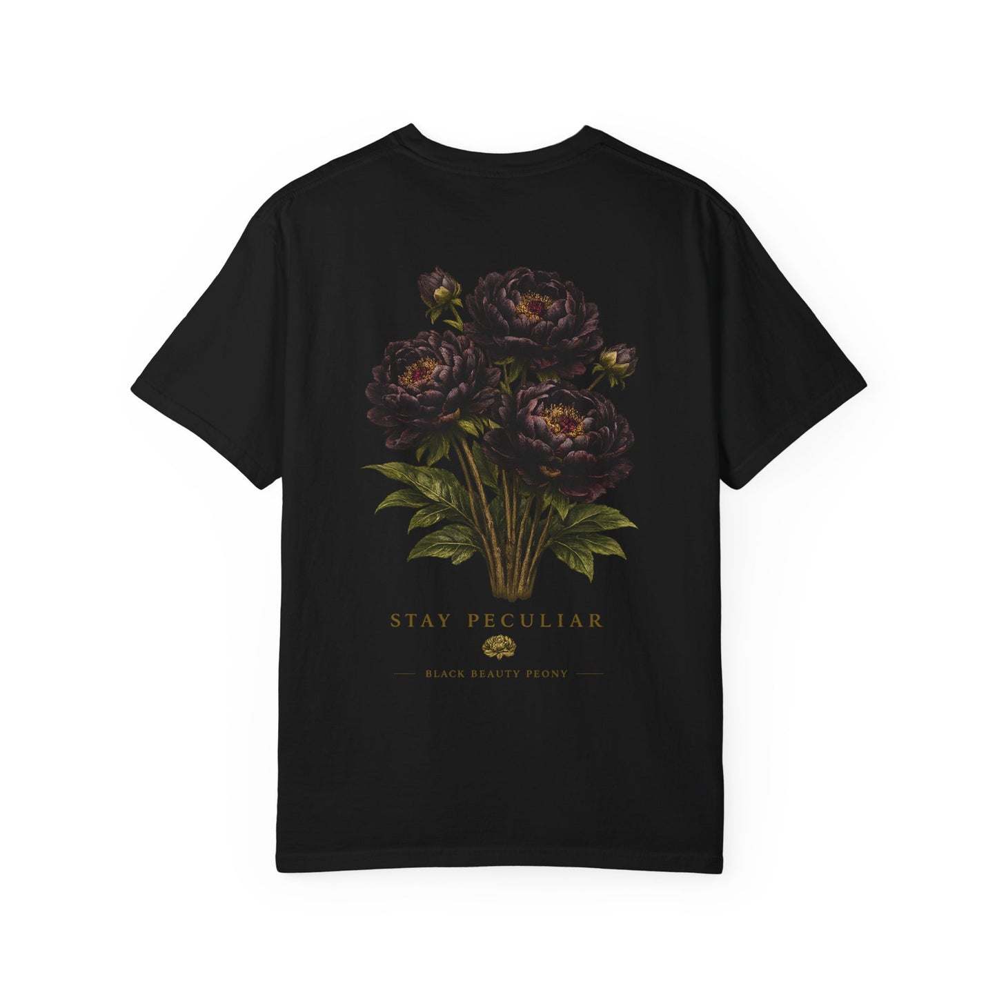 Black Beauty Peony  —  Silhouette Specimen Series Graphic Tee