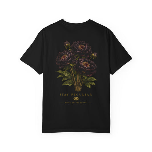 Black Beauty Peony  —  Silhouette Specimen Series Graphic Tee