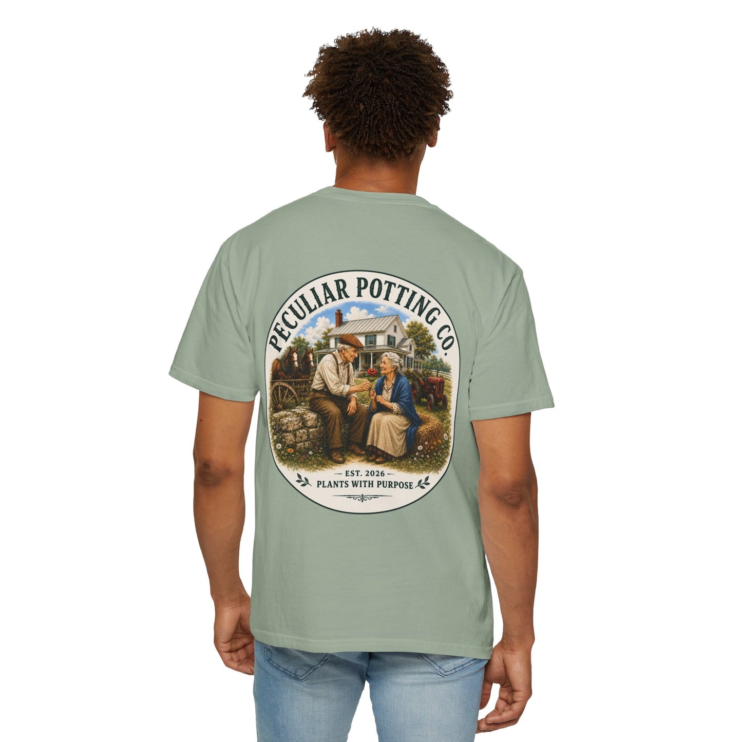 Peculiar Potting Co. T-Shirt — Vintage Gardeners "Plants With Purpose" Tee
