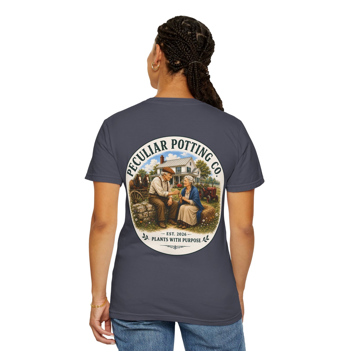 Peculiar Potting Co. T-Shirt — Vintage Gardeners "Plants With Purpose" Tee
