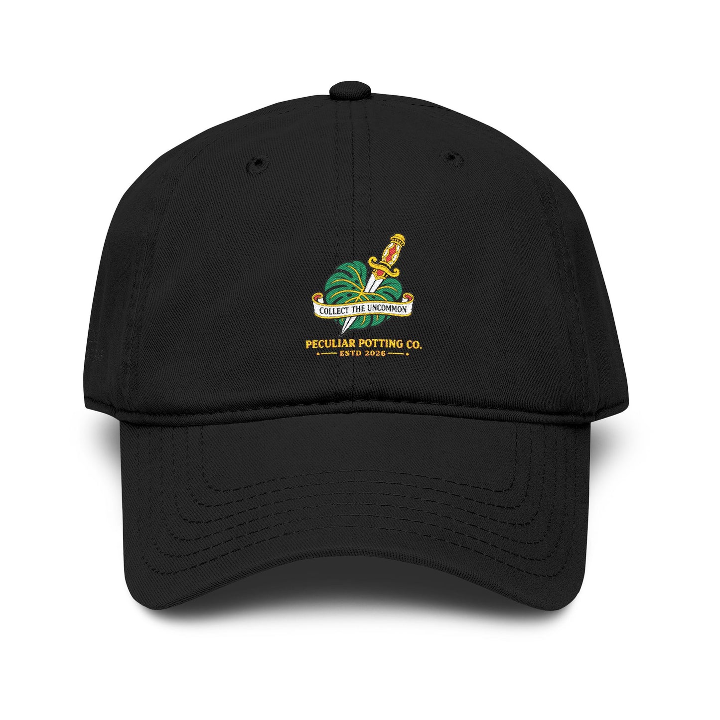American Traditional Monstera Dagger — Vintage Washed Peculiar Potting Co. Dad Cap