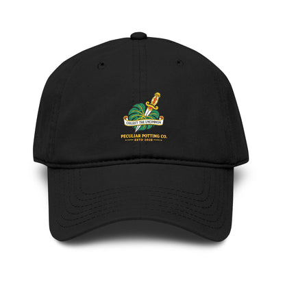 American Traditional Monstera Dagger — Vintage Washed Peculiar Potting Co. Dad Cap