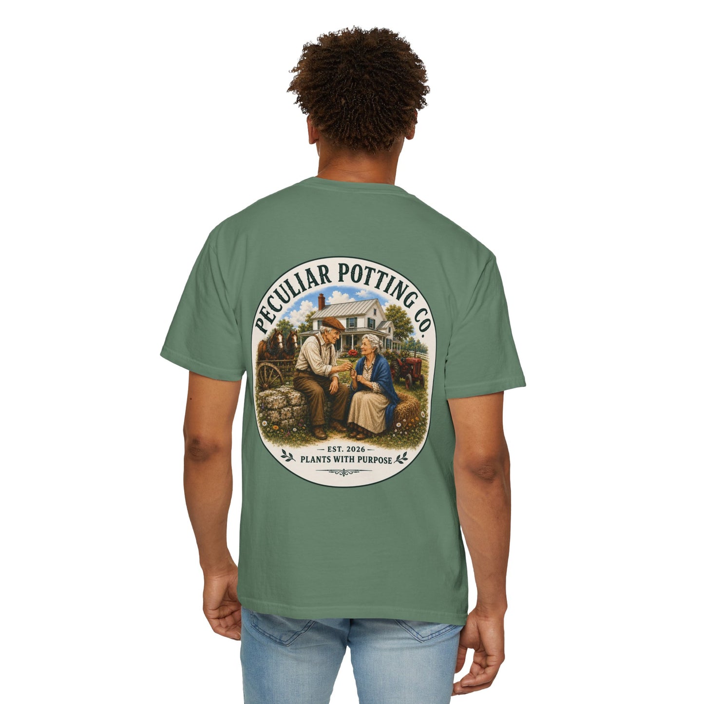 Peculiar Potting Co. T-Shirt — Vintage Gardeners "Plants With Purpose" Tee