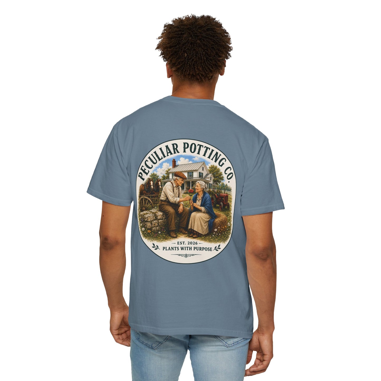 Peculiar Potting Co. T-Shirt — Vintage Gardeners "Plants With Purpose" Tee