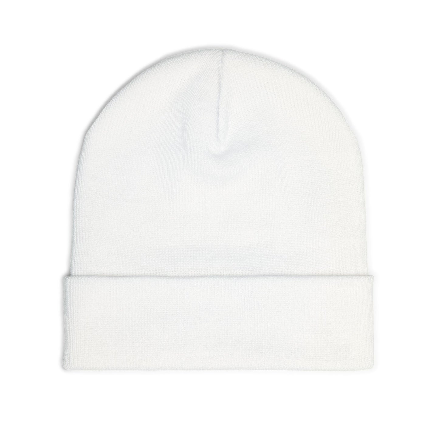 Embroidered Skull & Monstera Knit Beanie — Embroidered