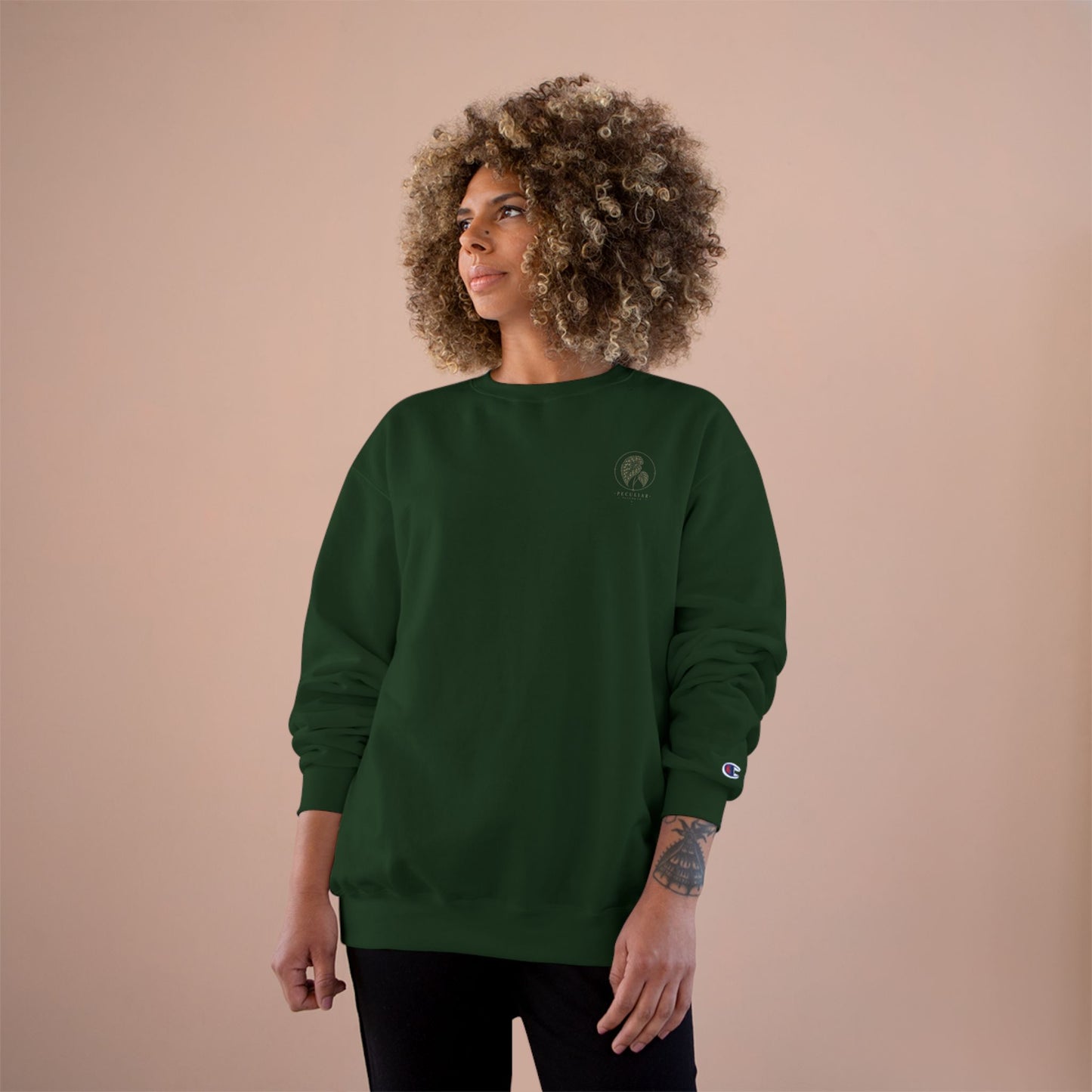 Plant Goddess Crewneck Sweatshirt — Vintage Botanical "Peculiar" Backprint