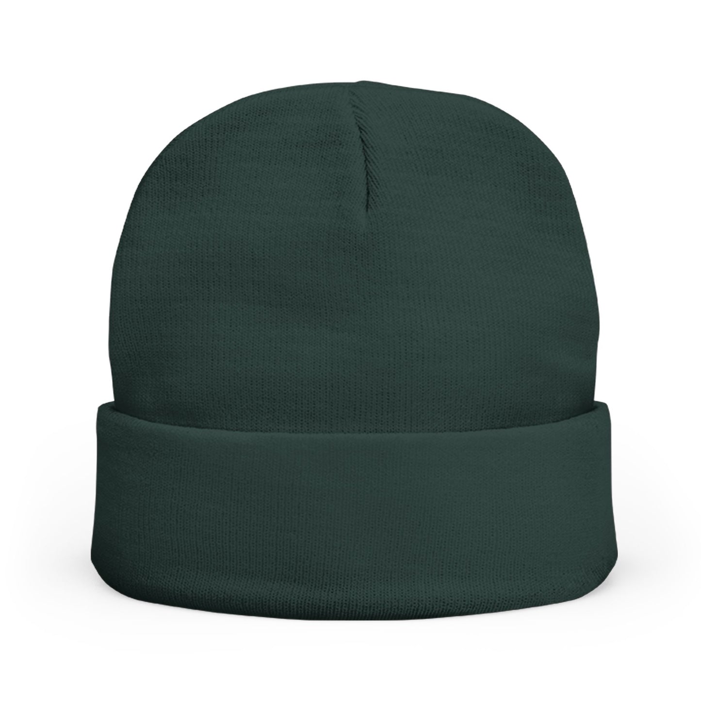 Embroidered Skull & Monstera Knit Beanie — Embroidered
