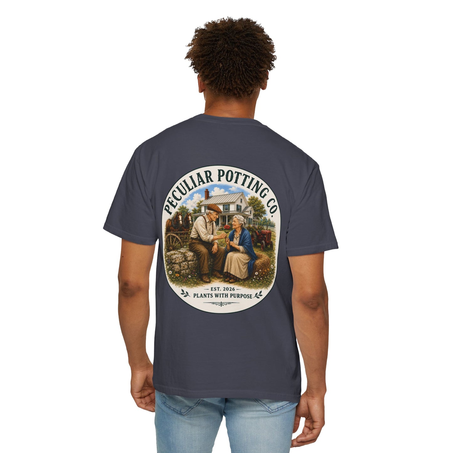 Peculiar Potting Co. T-Shirt — Vintage Gardeners "Plants With Purpose" Tee