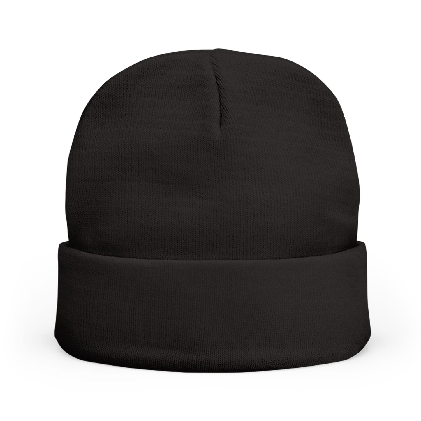 Embroidered Skull & Monstera Knit Beanie — Embroidered