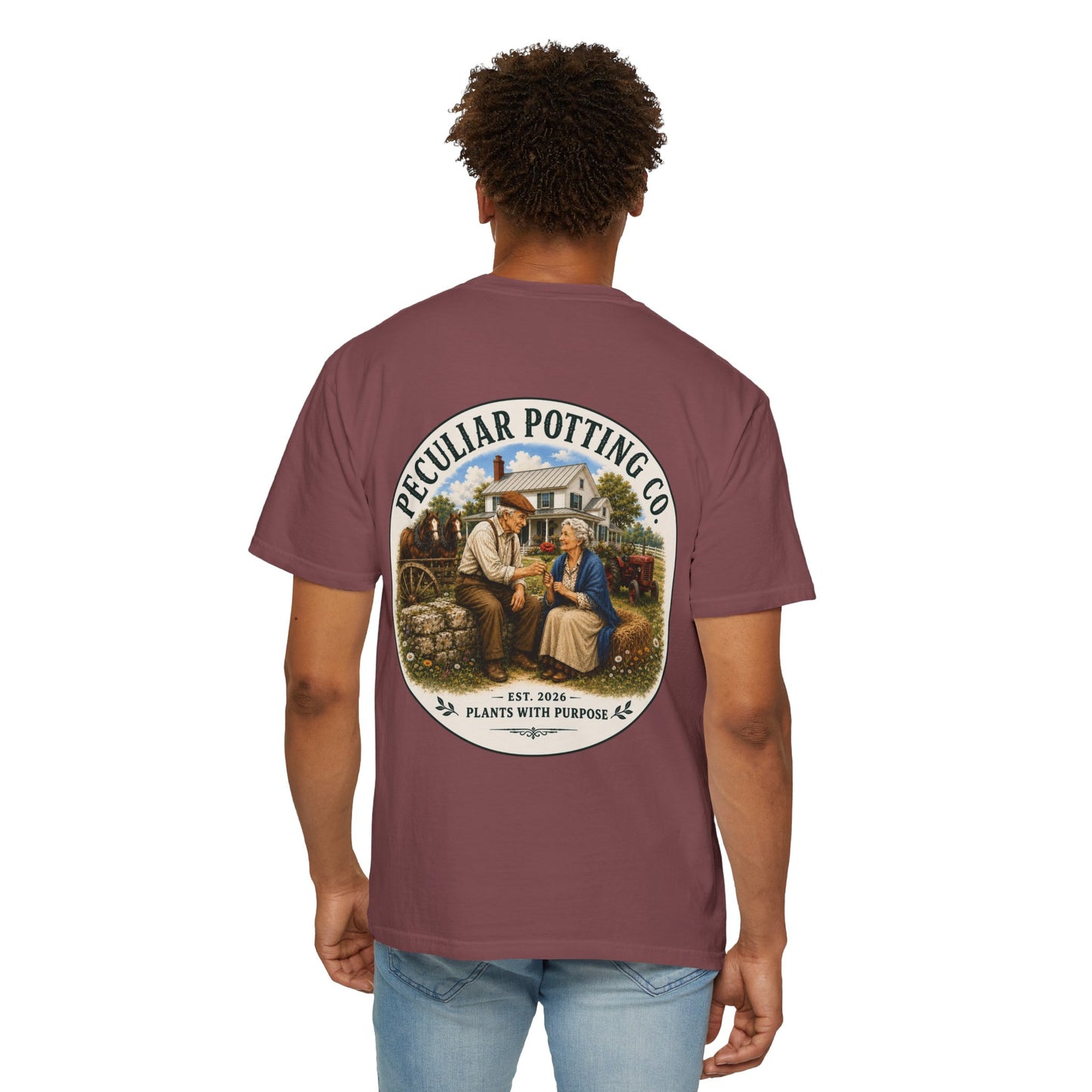 Peculiar Potting Co. T-Shirt — Vintage Gardeners "Plants With Purpose" Tee