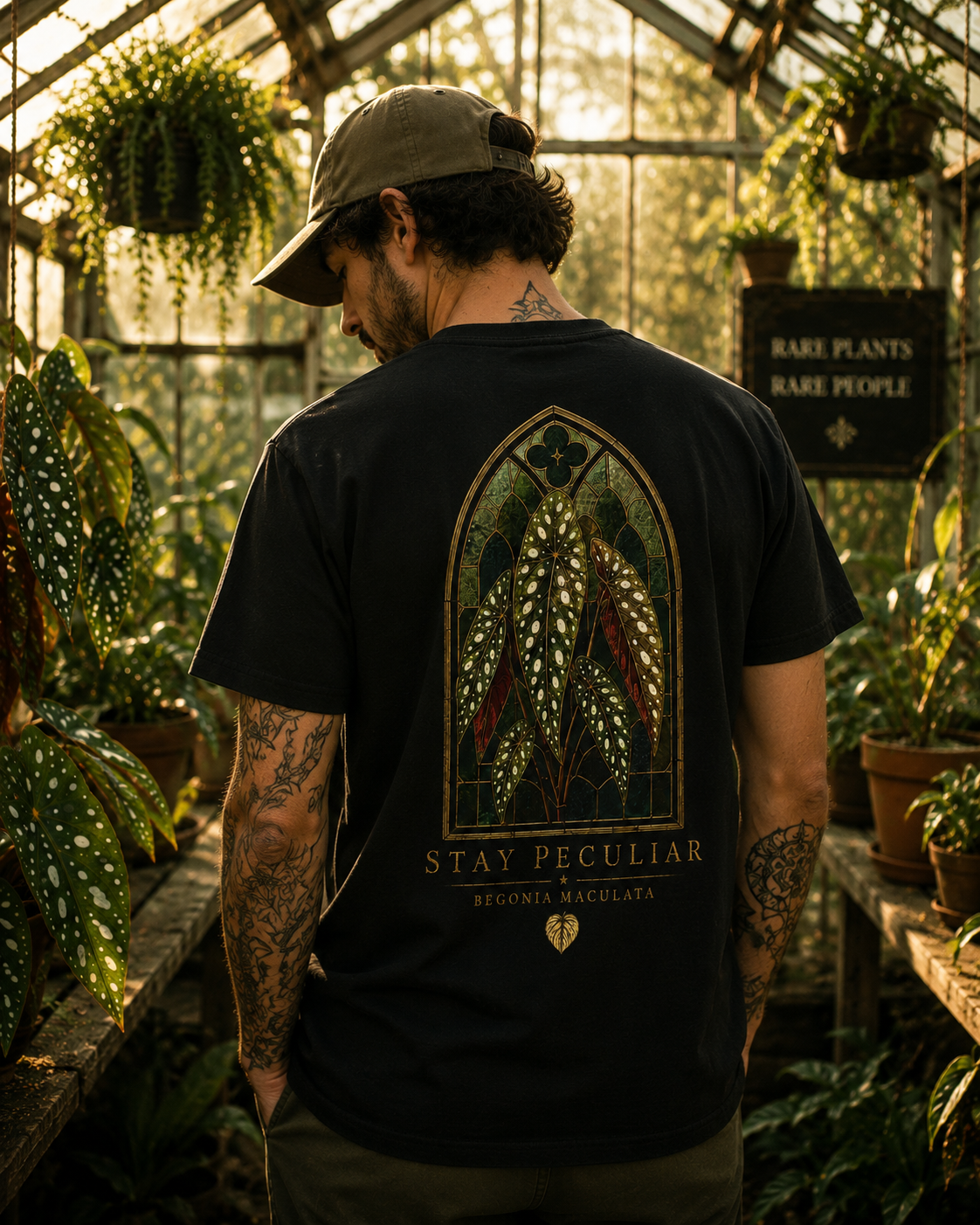 Stained Glass Begonia Maculata —  Graphic Tee