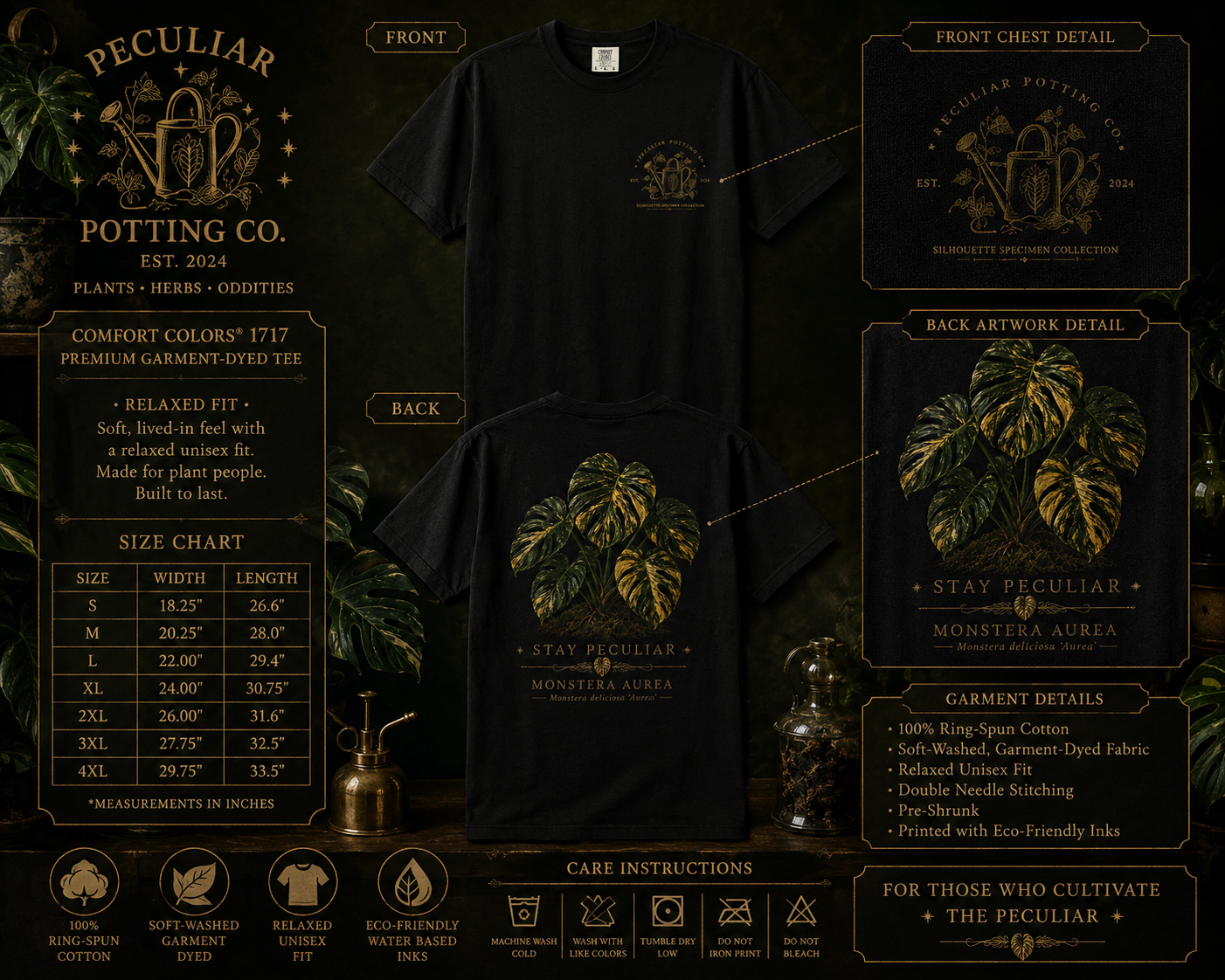 Monstera Aurea Plant — Graphic Tee