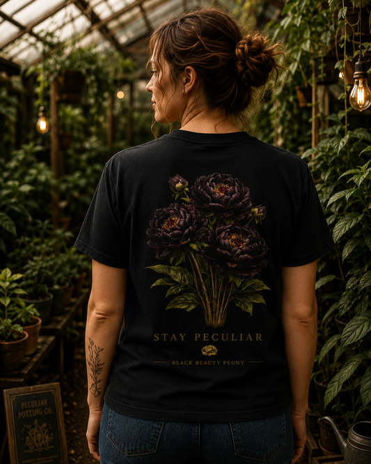 Black Beauty Peony — Graphic Tee