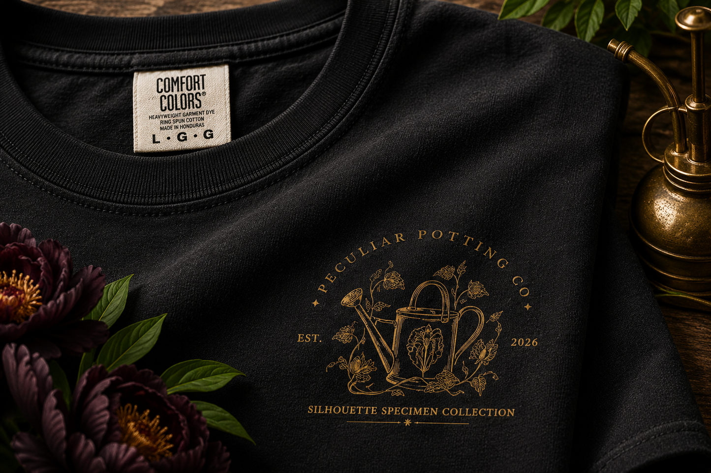 Black Beauty Peony — Graphic Tee