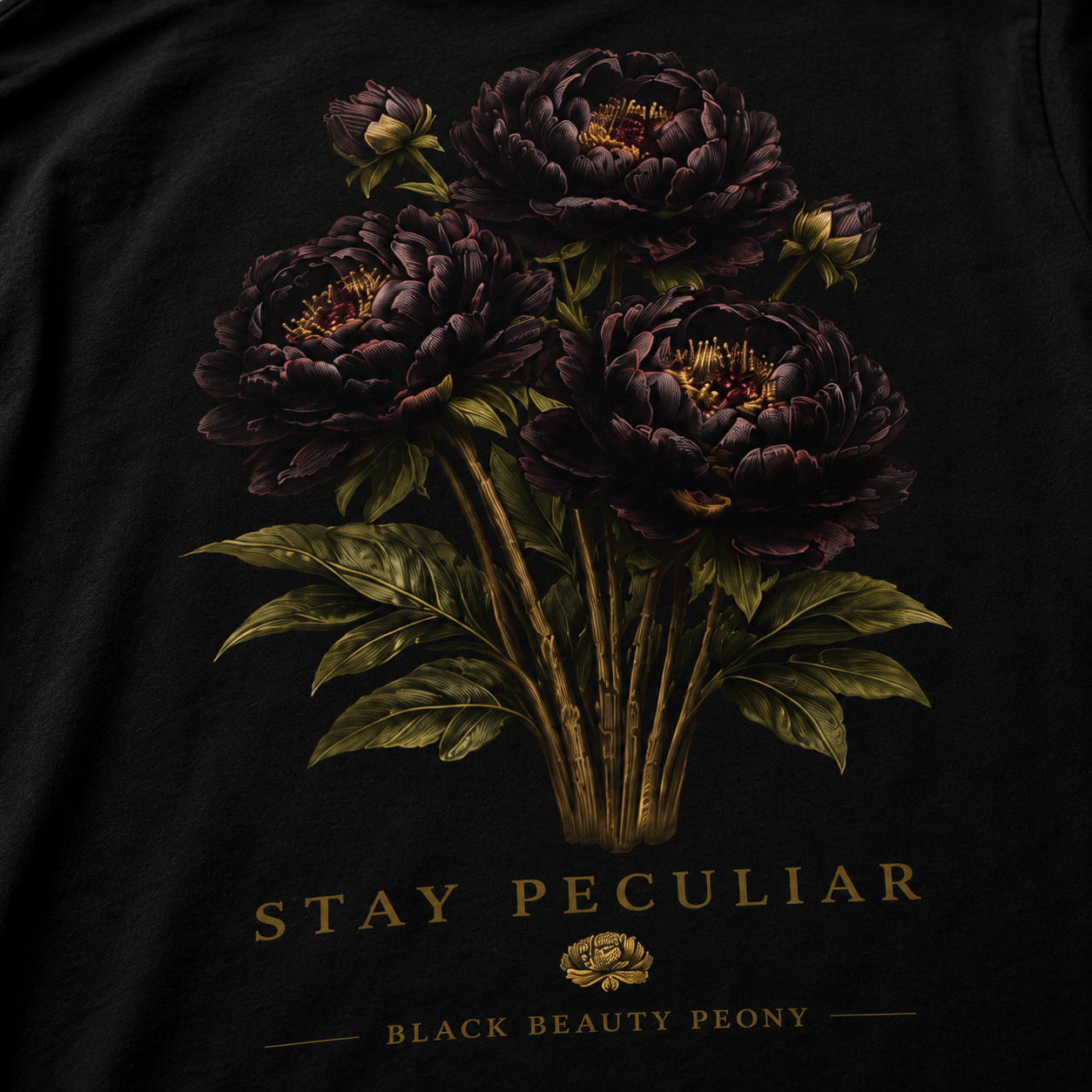 Black Beauty Peony — Graphic Tee