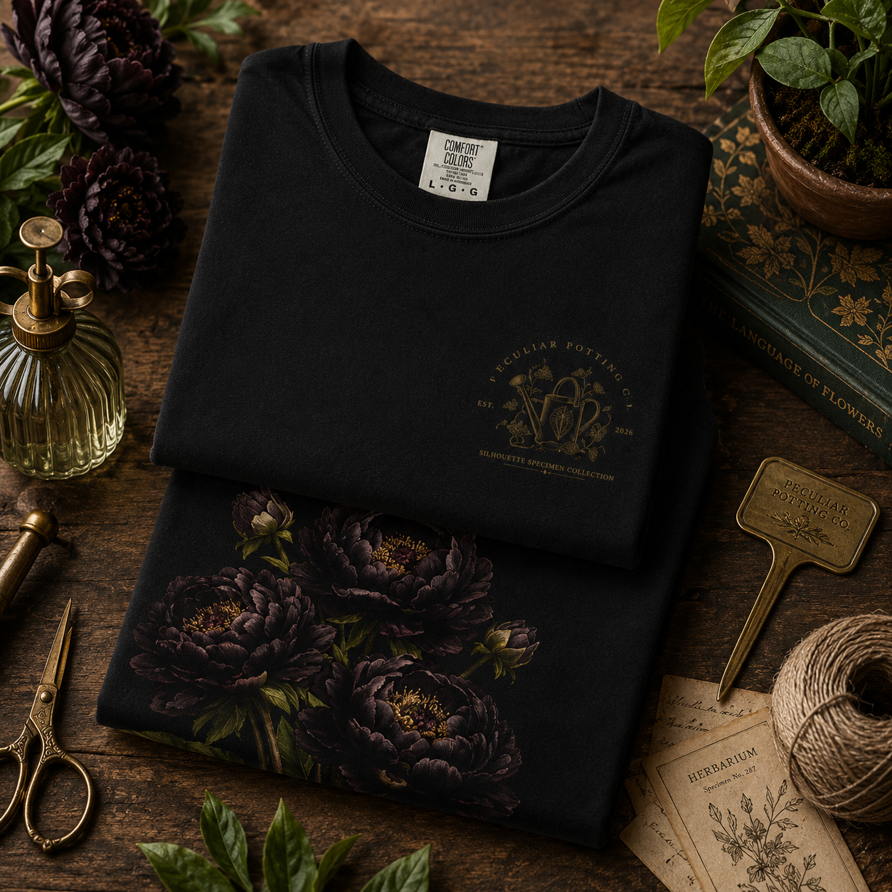 Black Beauty Peony — Graphic Tee