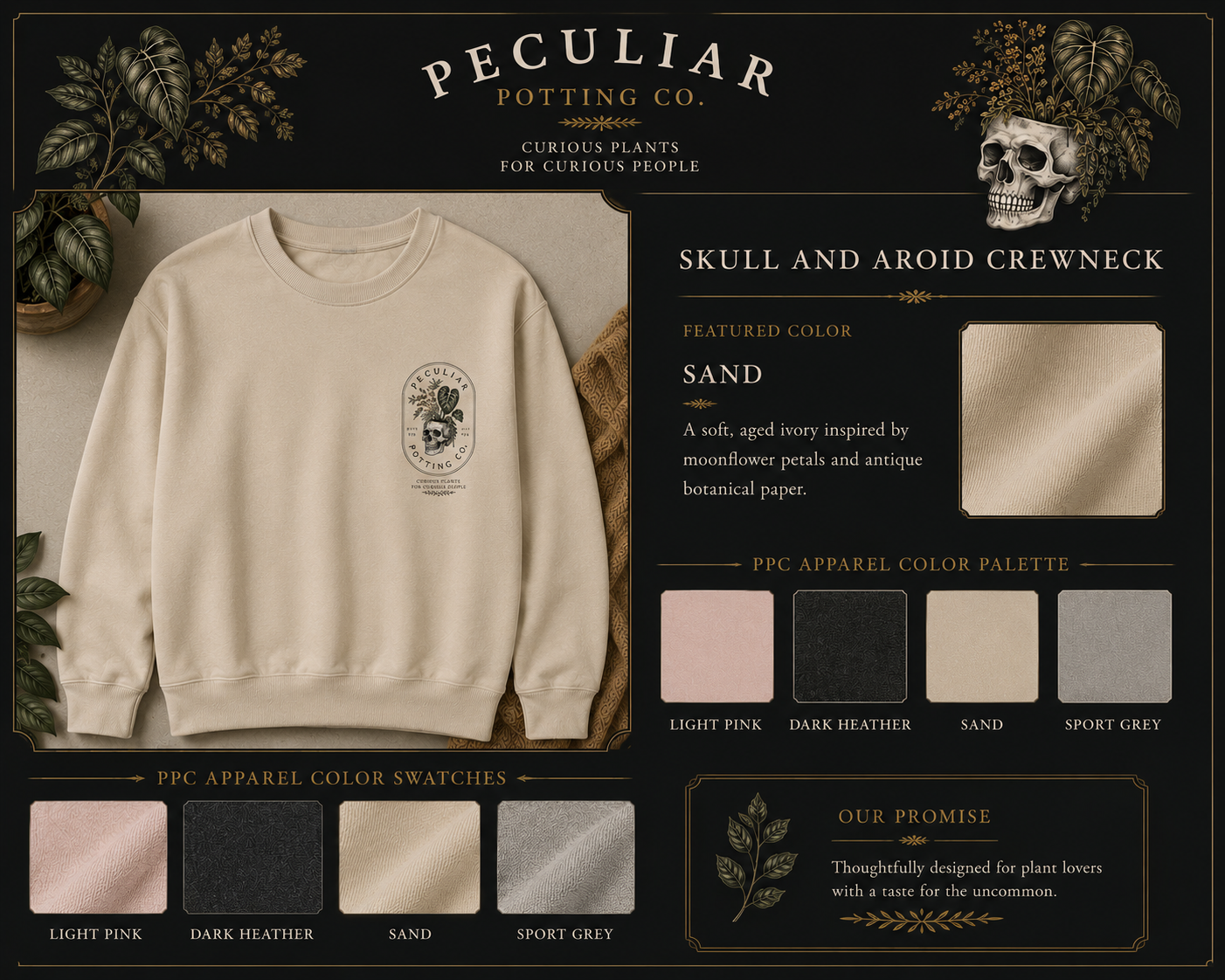 Skull and Aroid — Crewneck